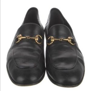 Gucci Horsebit Accent Leather Loafers, size 7